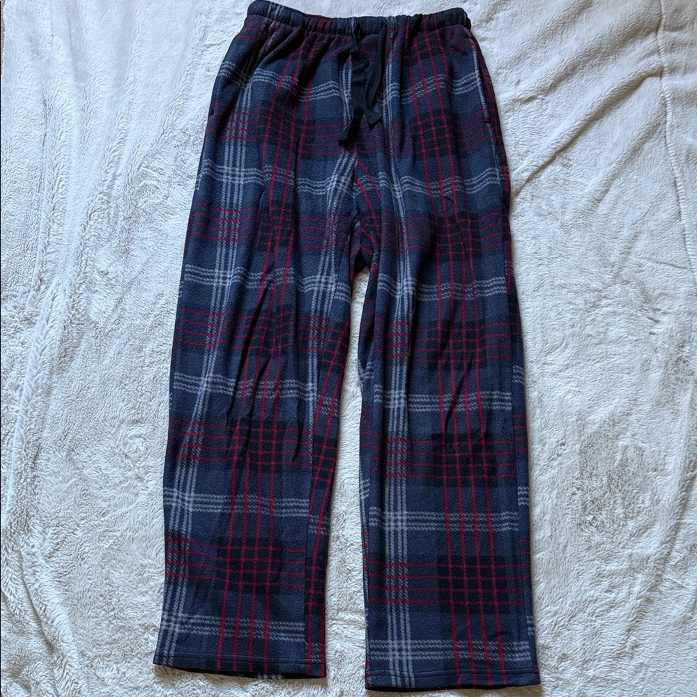 Perry Ellis Men’s Fleece Plaid Pajama Lounge Pants